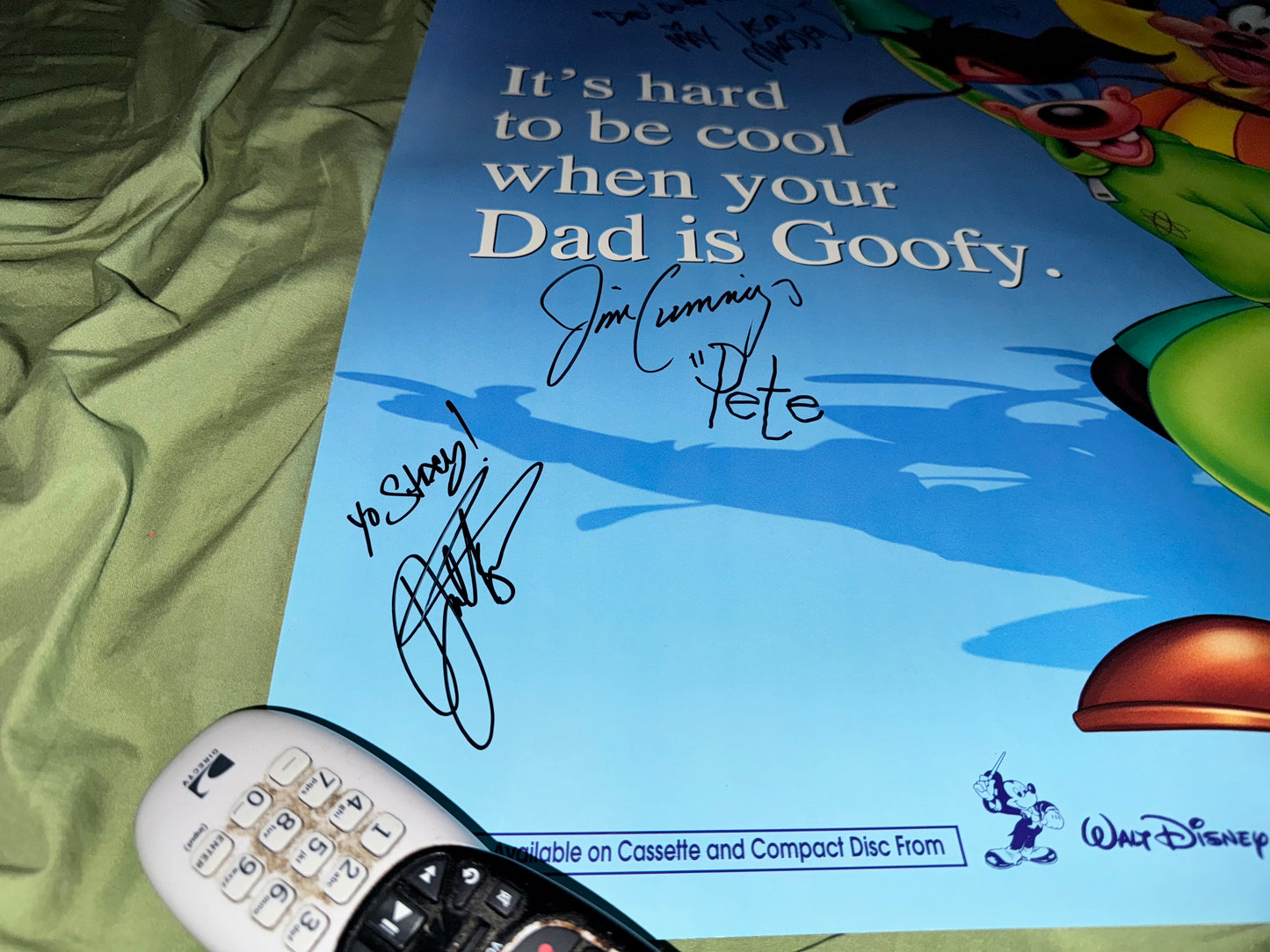 A Goofy Movie 1995 - Movie Poster 27x40 Original Cast Signed X8 Jim Cummings, Jason Marston - with COA