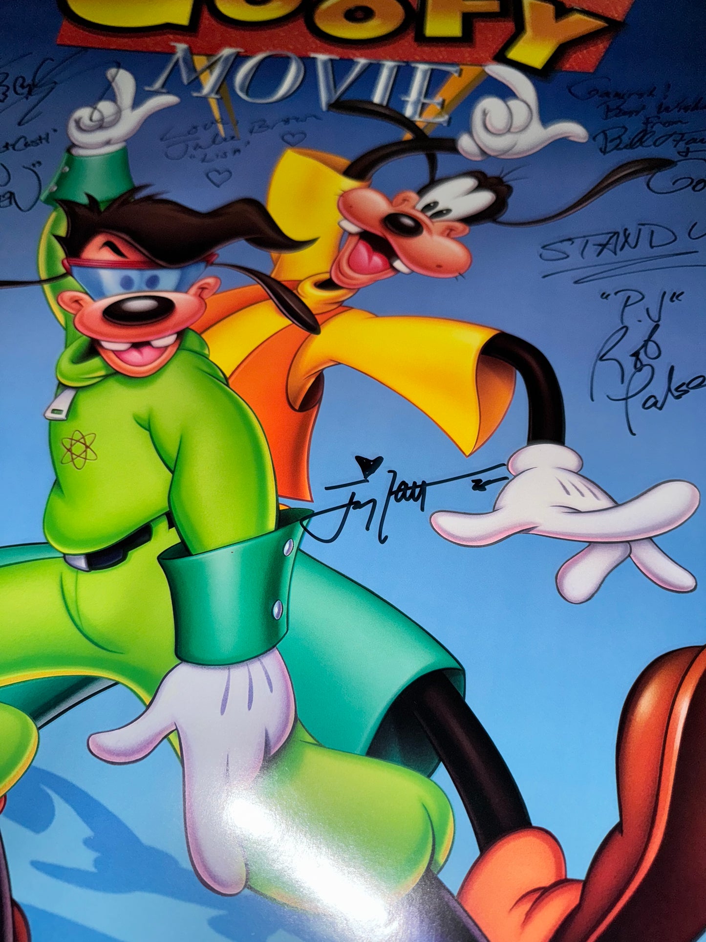 A Goofy Movie 1995 - Movie Poster 27x40 Original Cast Signed X8 Jim Cummings, Jason Marston - with COA