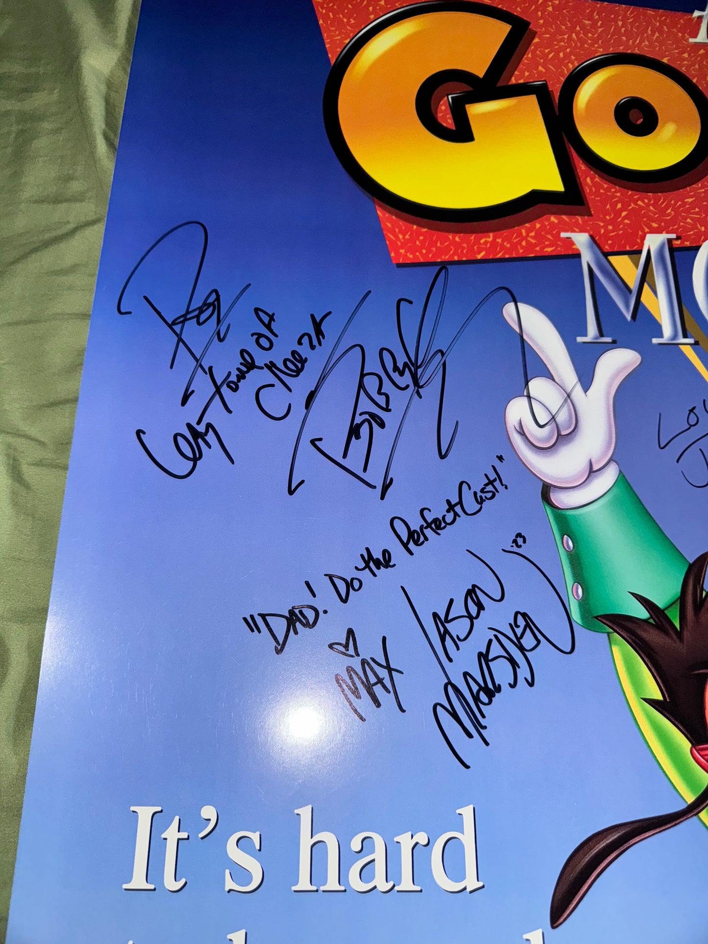 A Goofy Movie 1995 - Movie Poster 27x40 Original Cast Signed X8 Jim Cummings, Jason Marston - with COA