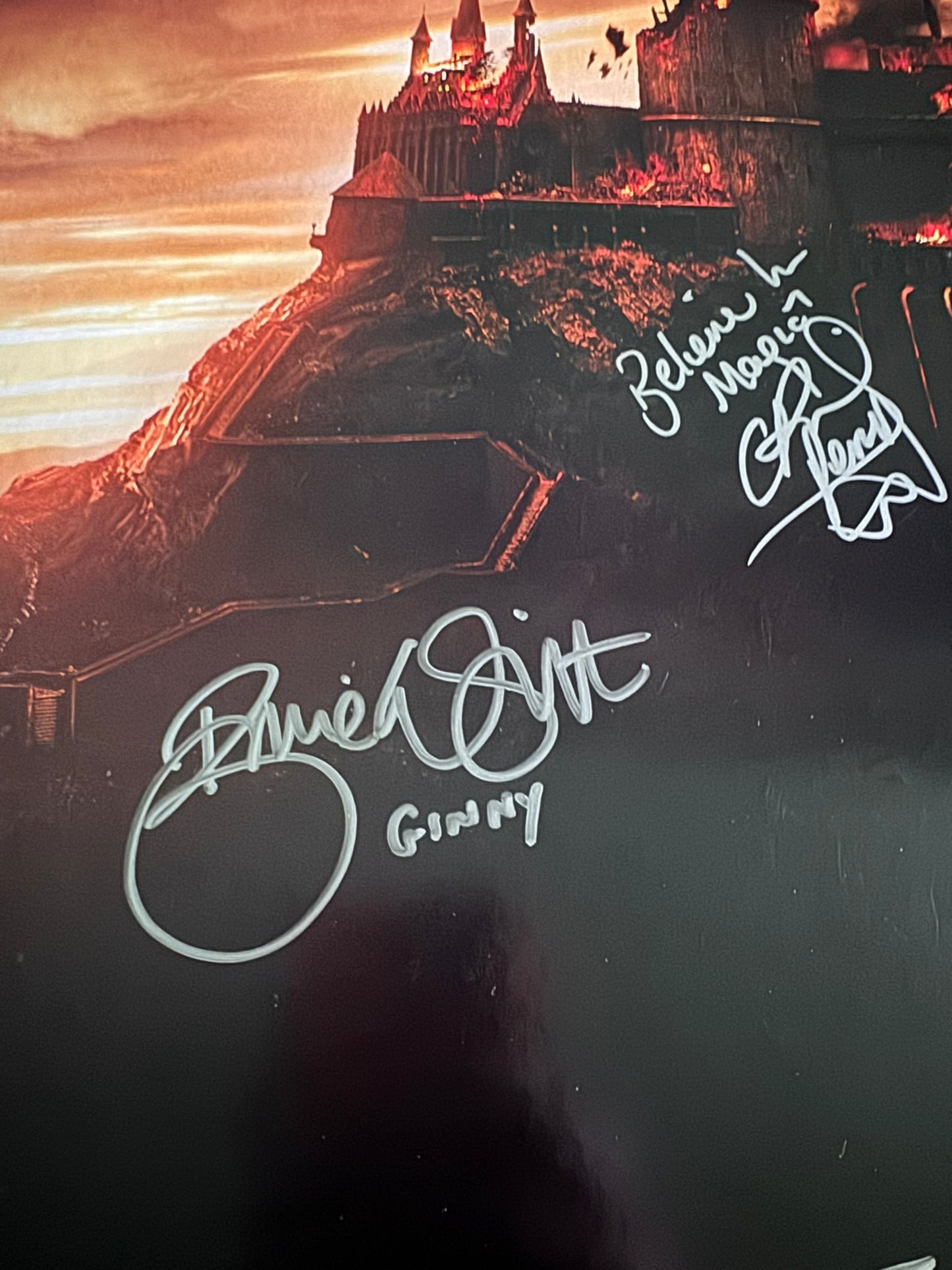 Harry Potter & the Deathly Hallows: Original Movie Poster 27x40 DS Cast Signed 11X W/COA