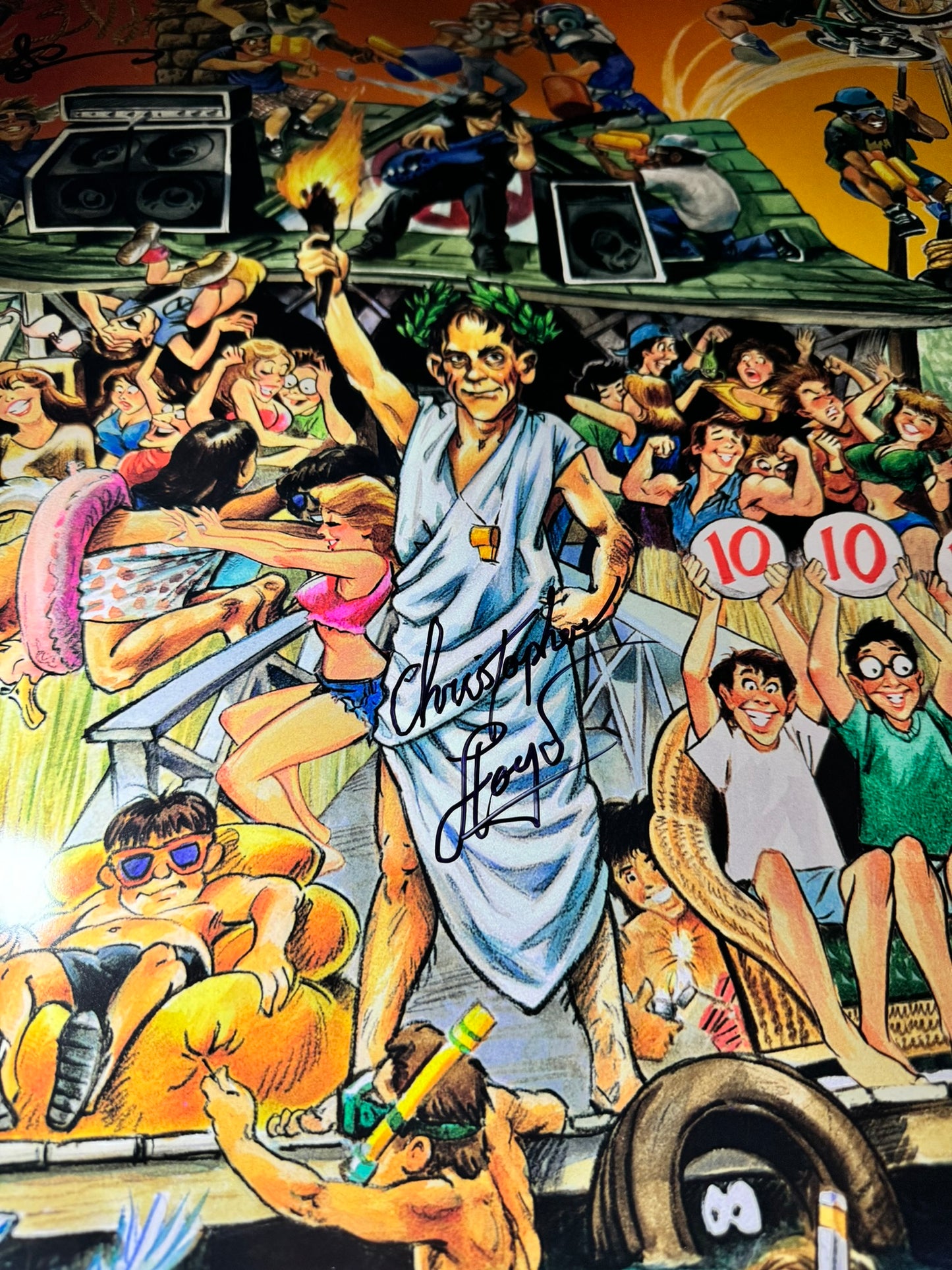 Camp Nowhere 1994 - Movie Poster 27x40 Double Sided Cast Signed X2 Christopher Lloyd, Tom Wilson - with COA