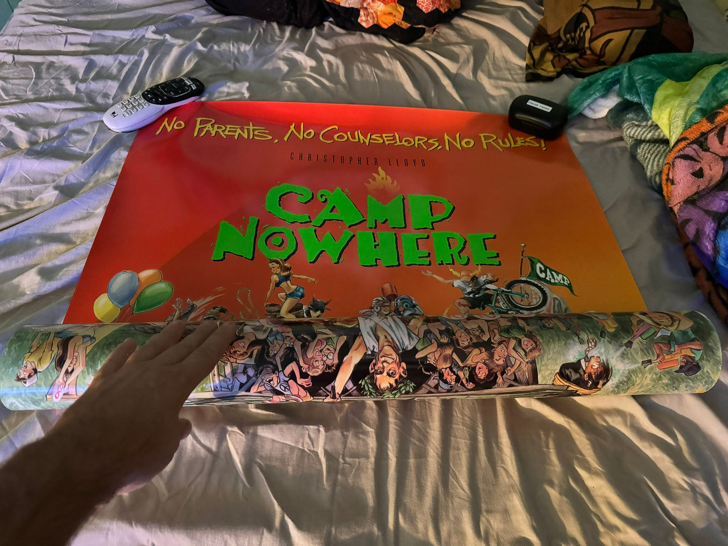 Camp Nowhere 1994 - Movie Poster 27x40 Double Sided Cast Signed X2 Christopher Lloyd, Tom Wilson - with COA