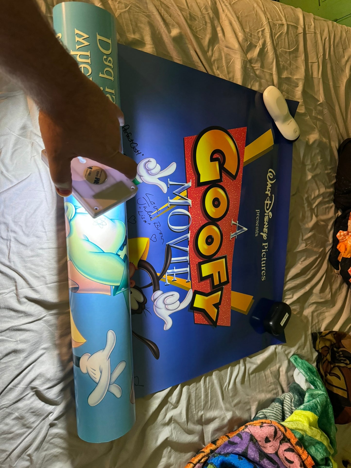 A Goofy Movie 1995 - Movie Poster 27x40 Original Cast Signed X8 Jim Cummings, Jason Marston - with COA