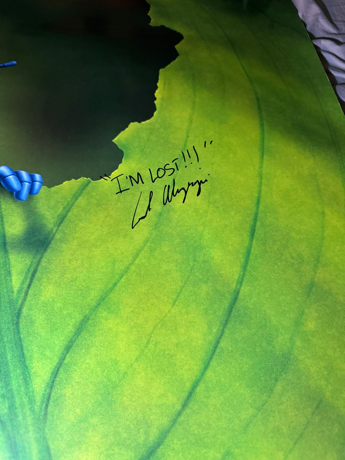 A Bugs Life 1998 - Pixar, Movie Poster 27x40 Double Sided Original, Cast Signed X3 Dave Foley with COA