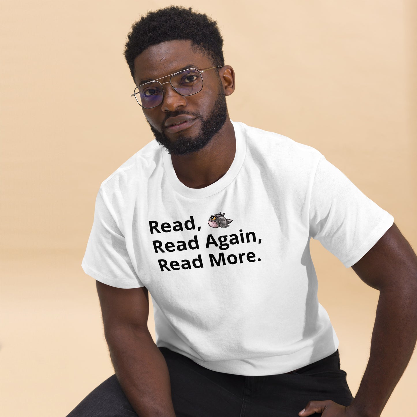 Men's Read, Read Again, Read More. Shirt