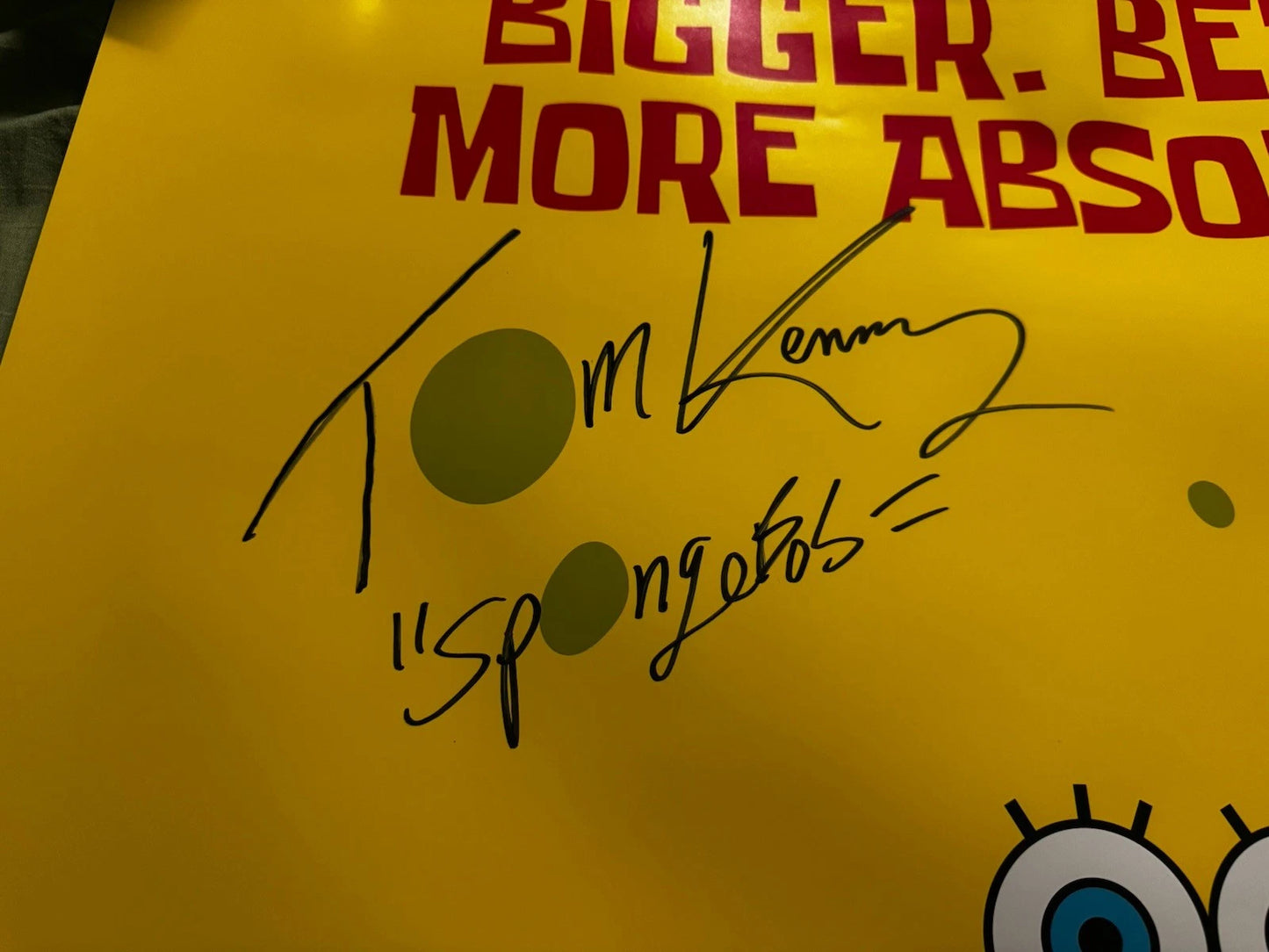 The SpongeBob SquarePants Movie Poster 2004 27x40 Signed Kenny/Bumpass W/COA