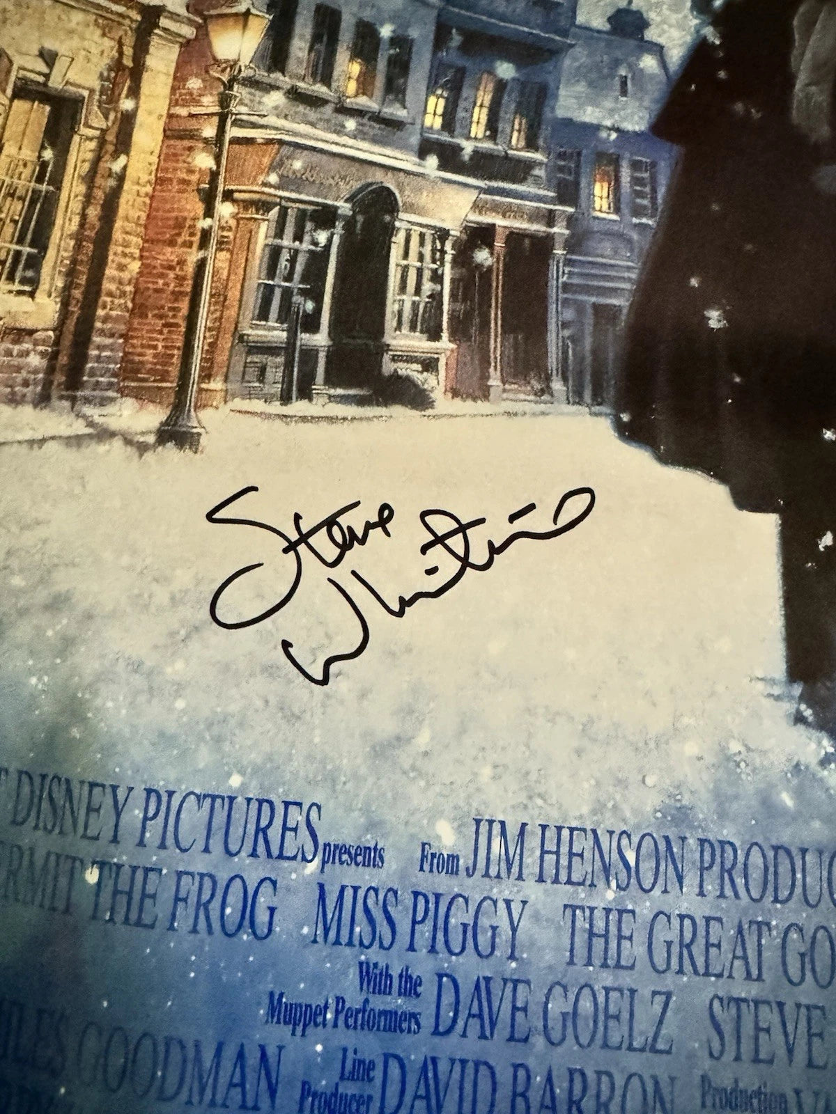 The Muppet Christmas Carol 1992 Original 27x40 Movie Poster Signed Whitmire, Williams W/COA