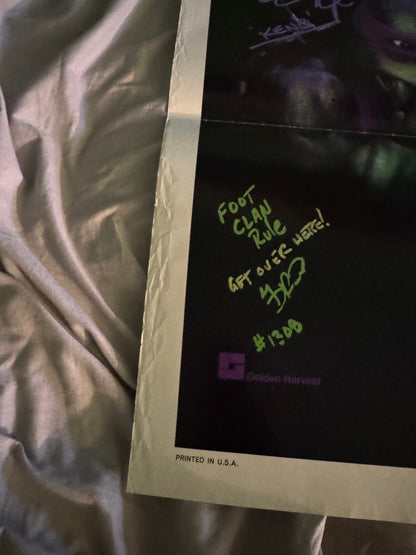 TMNT 2: Secret of the Ooze Movie Poster Original DS Folded 27x41 Cast Signed X10 W/COA