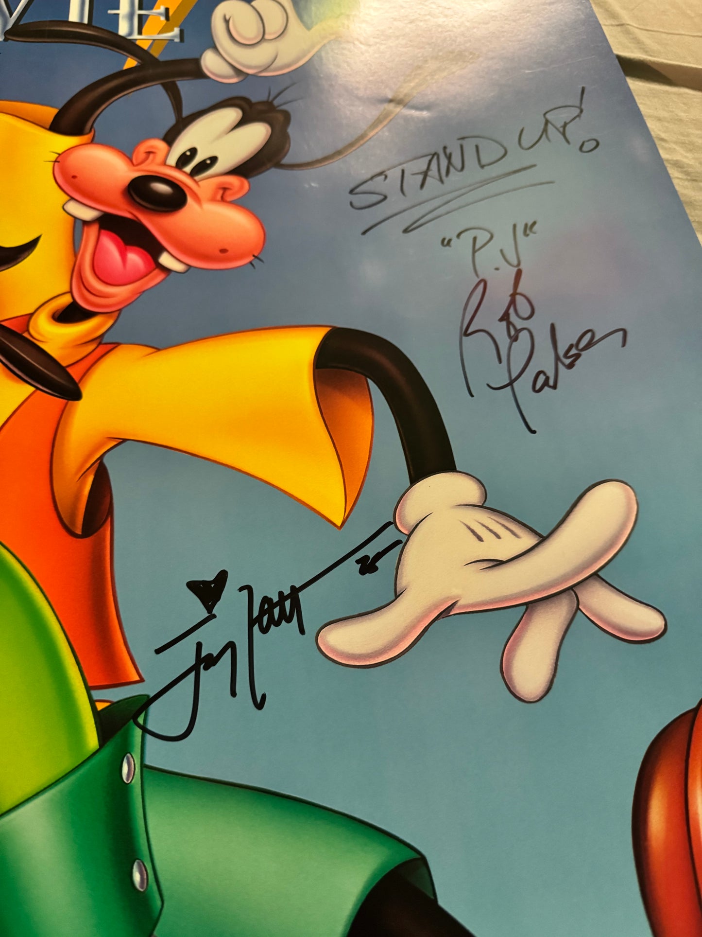 A Goofy Movie 1995 - Movie Poster 27x40 Original Cast Signed X5 Jim Cummings, Jason Marston - with COA