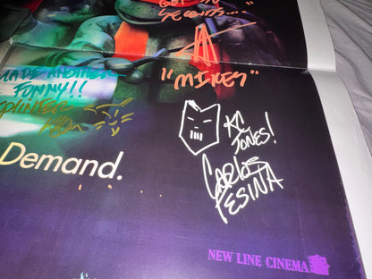 TMNT 2: Secret of the Ooze Movie Poster Original DS Folded 27x41 Cast Signed X10 W/COA