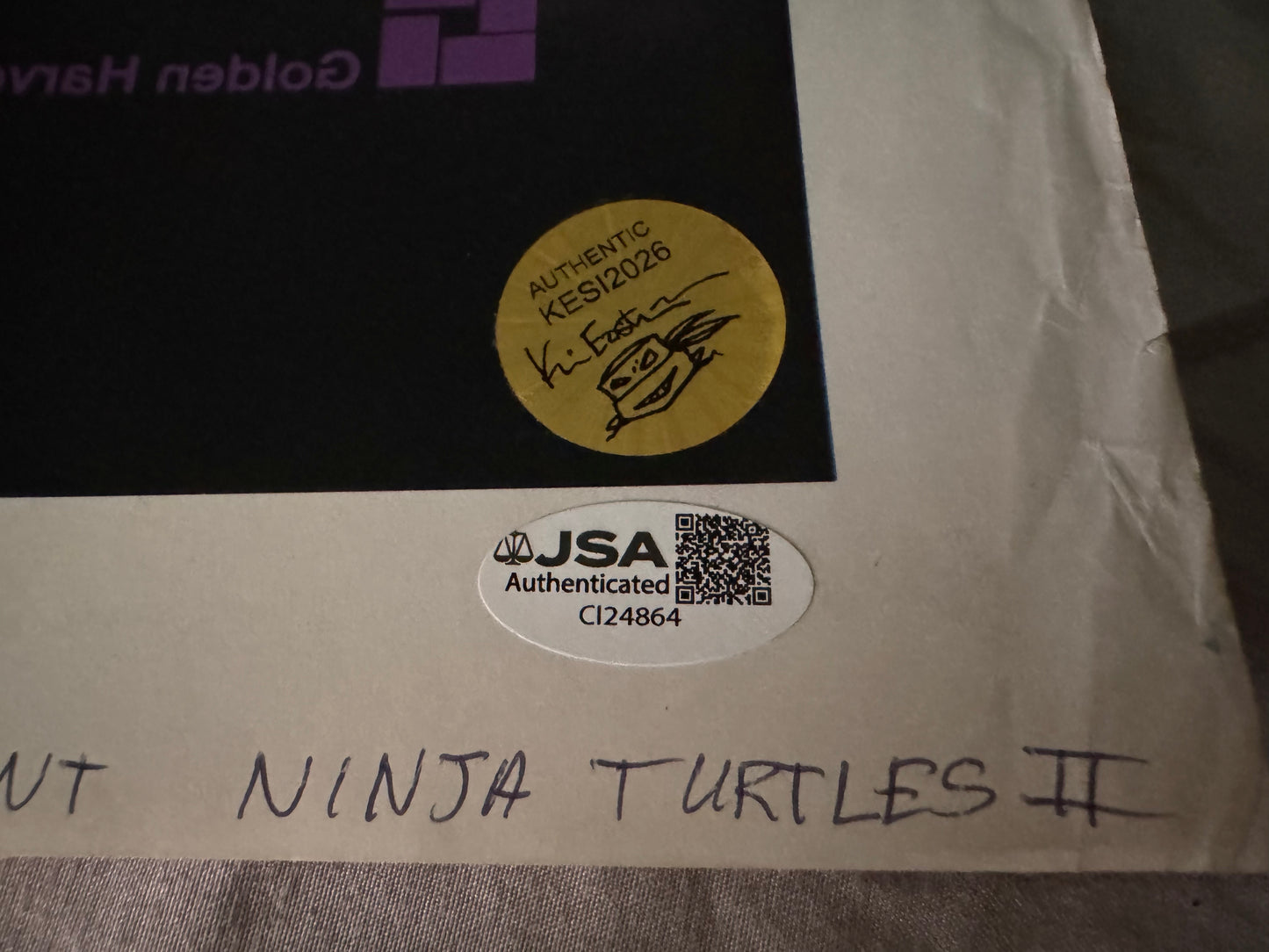 TMNT 2: Secret of the Ooze Movie Poster Original DS Folded 27x41 Cast Signed X10 W/COA