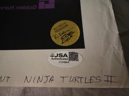 TMNT 2: Secret of the Ooze Movie Poster Original DS Folded 27x41 Cast Signed X10 W/COA