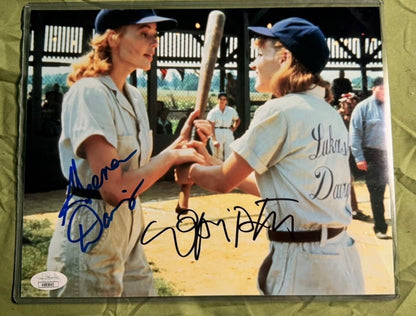 Geena Davis & Lori Petty Signed Autographed 8X10 Photo A League of Their Own JSA