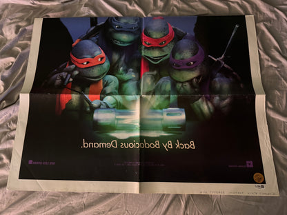 TMNT 2: Secret of the Ooze Movie Poster Original DS Folded 27x41 Cast Signed X10 W/COA