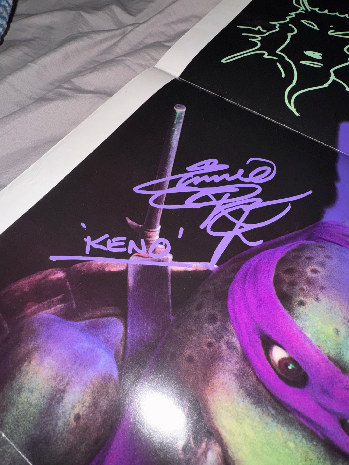 TMNT 2: Secret of the Ooze Movie Poster Original DS Folded 27x41 Cast Signed X10 W/COA