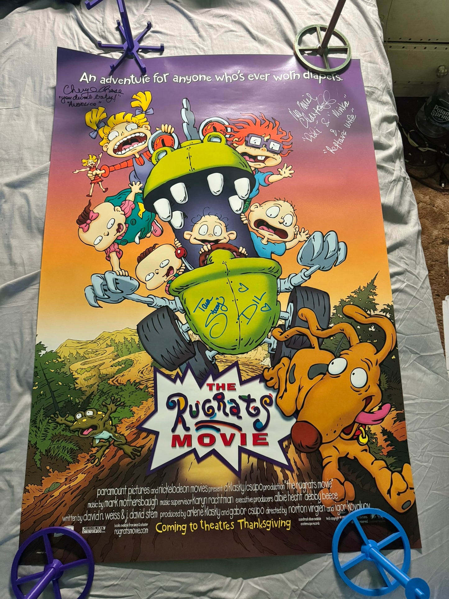 The Rugrats Movie Poster 1998 - 27x40 DS Cast Signed 3x Strong, Chartoff, Chase