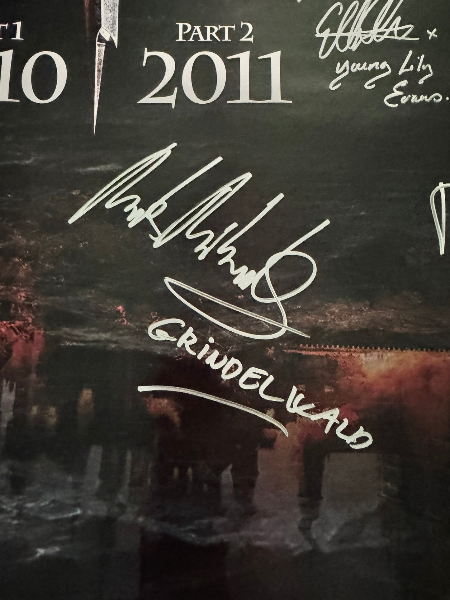 Harry Potter & the Deathly Hallows: Original Movie Poster 27x40 DS Cast Signed 11X W/COA