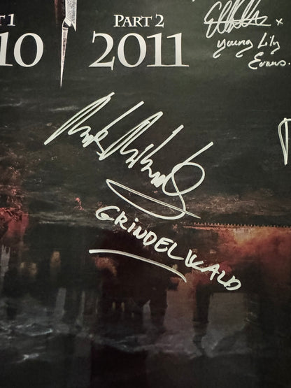 Harry Potter & the Deathly Hallows: Original Movie Poster 27x40 DS Cast Signed 11X W/COA