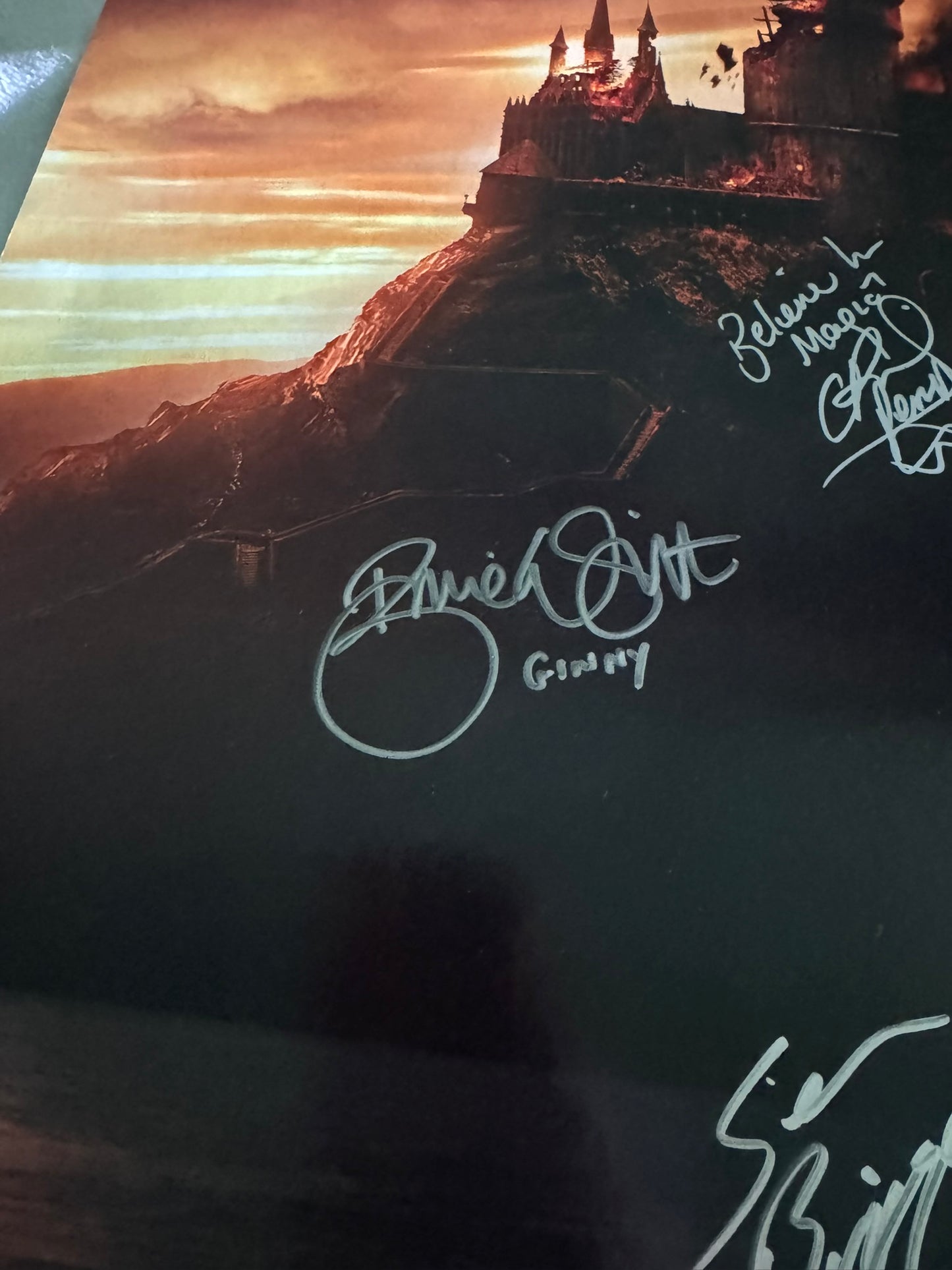 Harry Potter & the Deathly Hallows: Original Movie Poster 27x40 DS Cast Signed 11X W/COA