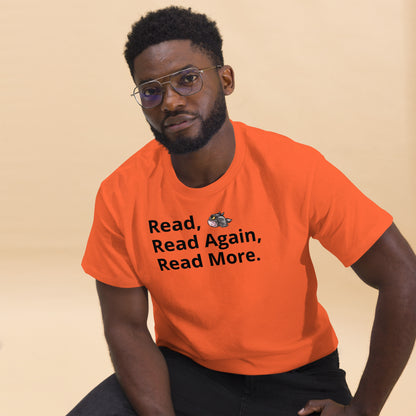 Men's Read, Read Again, Read More. Shirt