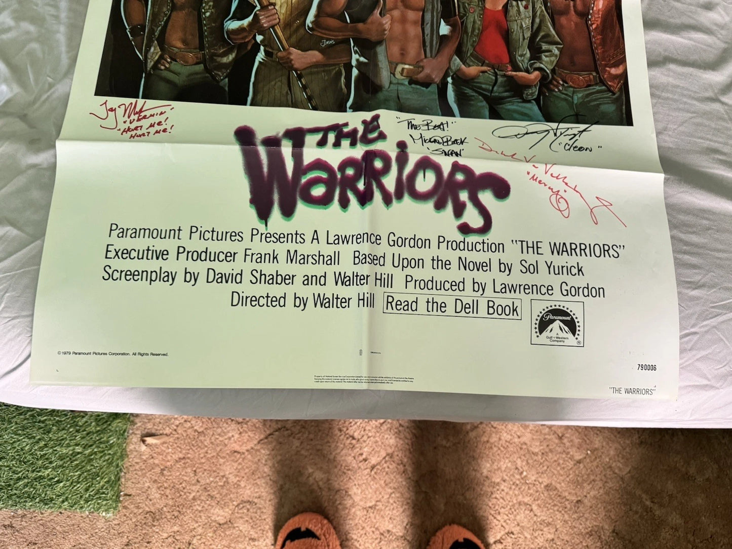 The Warriors 1979 Original Movie Poster 27x41 Cast Signed X9