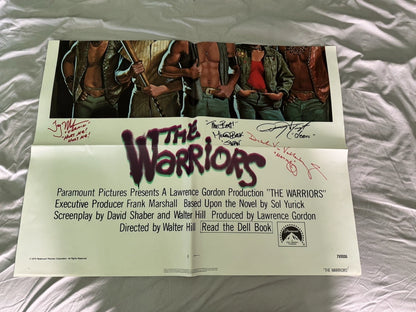 The Warriors 1979 Original Movie Poster 27x41 Cast Signed X9