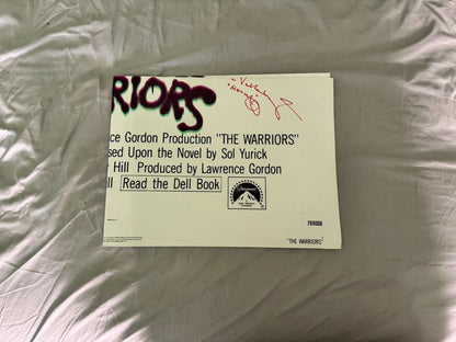The Warriors 1979 Original Movie Poster 27x41 Cast Signed X9