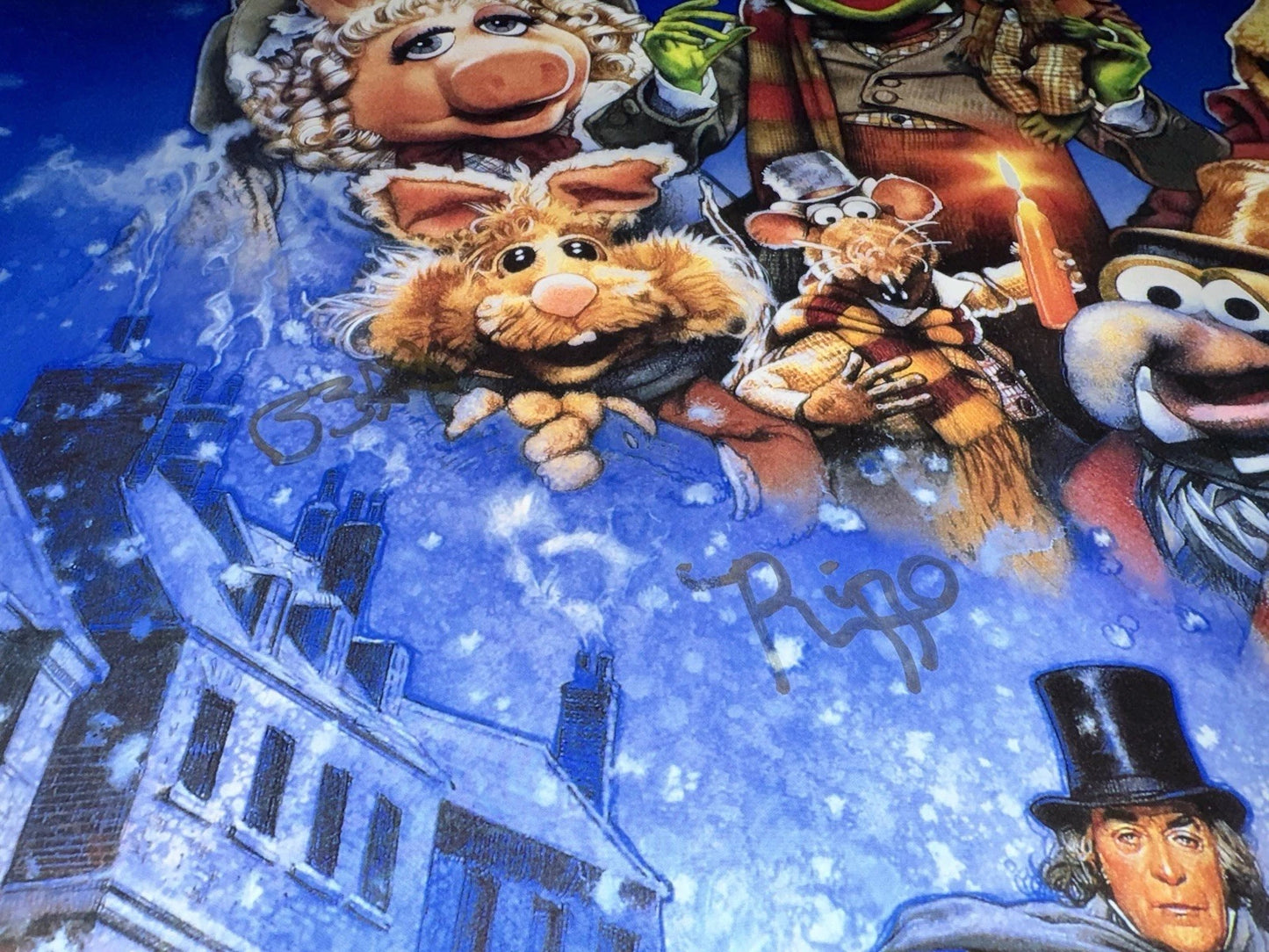 The Muppet Christmas Carol 1992 Original 27x40 Movie Poster Signed Whitmire, Williams W/COA