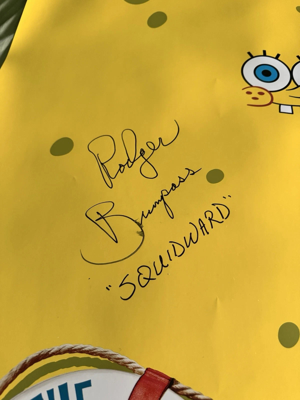 The SpongeBob SquarePants Movie Poster 2004 27x40 Signed Kenny/Bumpass W/COA