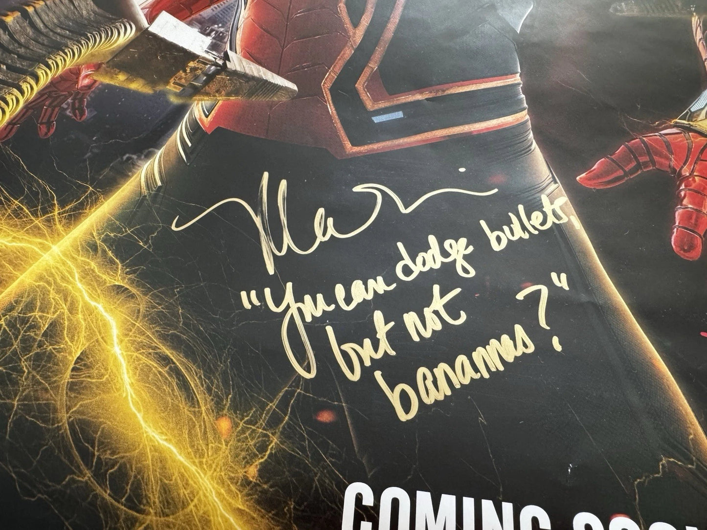 Cast Signed Spider-Man: No Way Home Movie Poster 27x40 Holland, Cox, Tomei W/COA