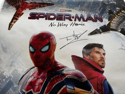 Cast Signed Spider-Man: No Way Home Movie Poster 27x40 Holland, Cox, Tomei W/COA