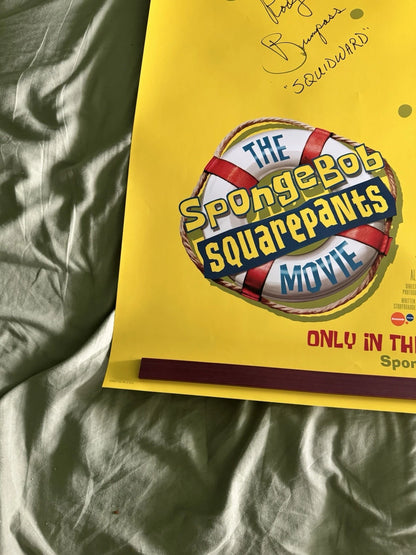 The SpongeBob SquarePants Movie Poster 2004 27x40 Signed Kenny/Bumpass W/COA