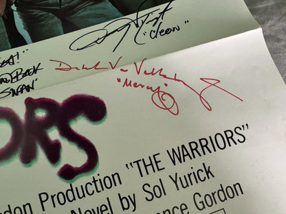 The Warriors 1979 Original Movie Poster 27x41 Cast Signed X9