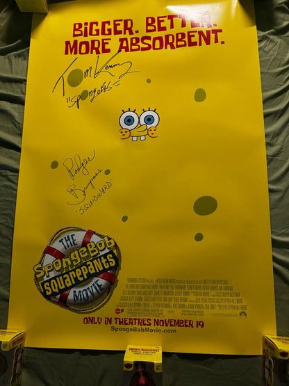 The SpongeBob SquarePants Movie Poster 2004 27x40 Signed Kenny/Bumpass W/COA
