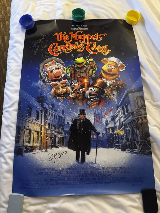 The Muppet Christmas Carol 1992 Original 27x40 Movie Poster Signed Whitmire, Williams W/COA