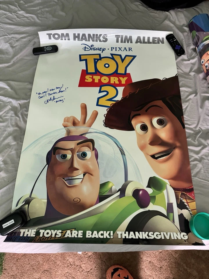 Toy Story 2 1999 Movie Poster 27x40 Original DS Signed by John Morris - Andy!!!