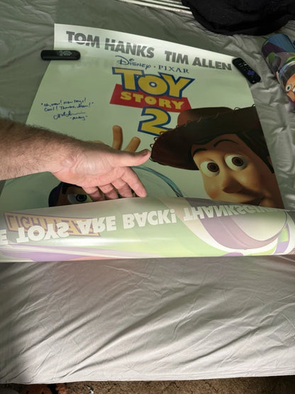 Toy Story 2 1999 Movie Poster 27x40 Original DS Signed by John Morris - Andy!!!